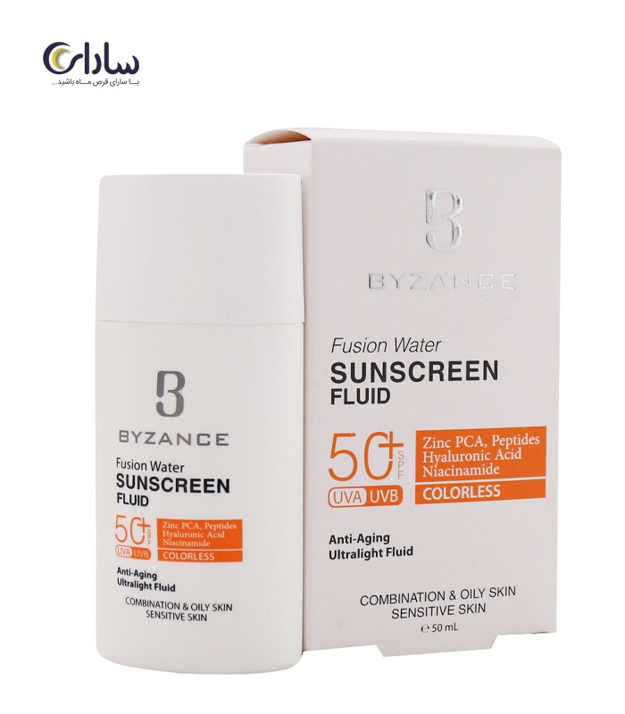 فلوئید ضد آفتاب فیوژن واتر SPF50 بیزانس