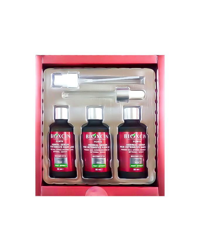 پک سرم مو ضد ریزش بیوکسین مدل فورت پک سرم مو ضد ریزش بیوکسین مدل فورت