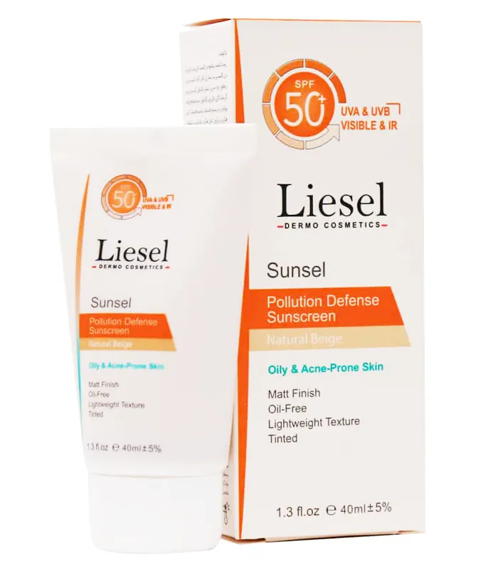 ضد آفتاب رنگی پوست چرب لایسل ضد آفتاب لایسل رنگی