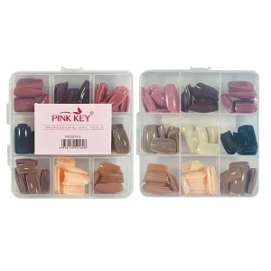 ناخن مصنوعی رنگی پینک کی 216 تایی