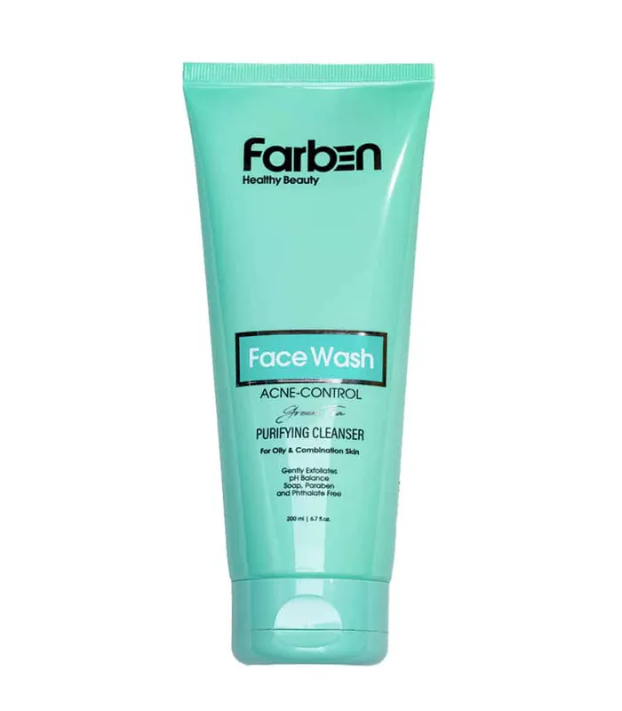 فیس واش ژل شستشو صورت فاربن حاوی چای سبز